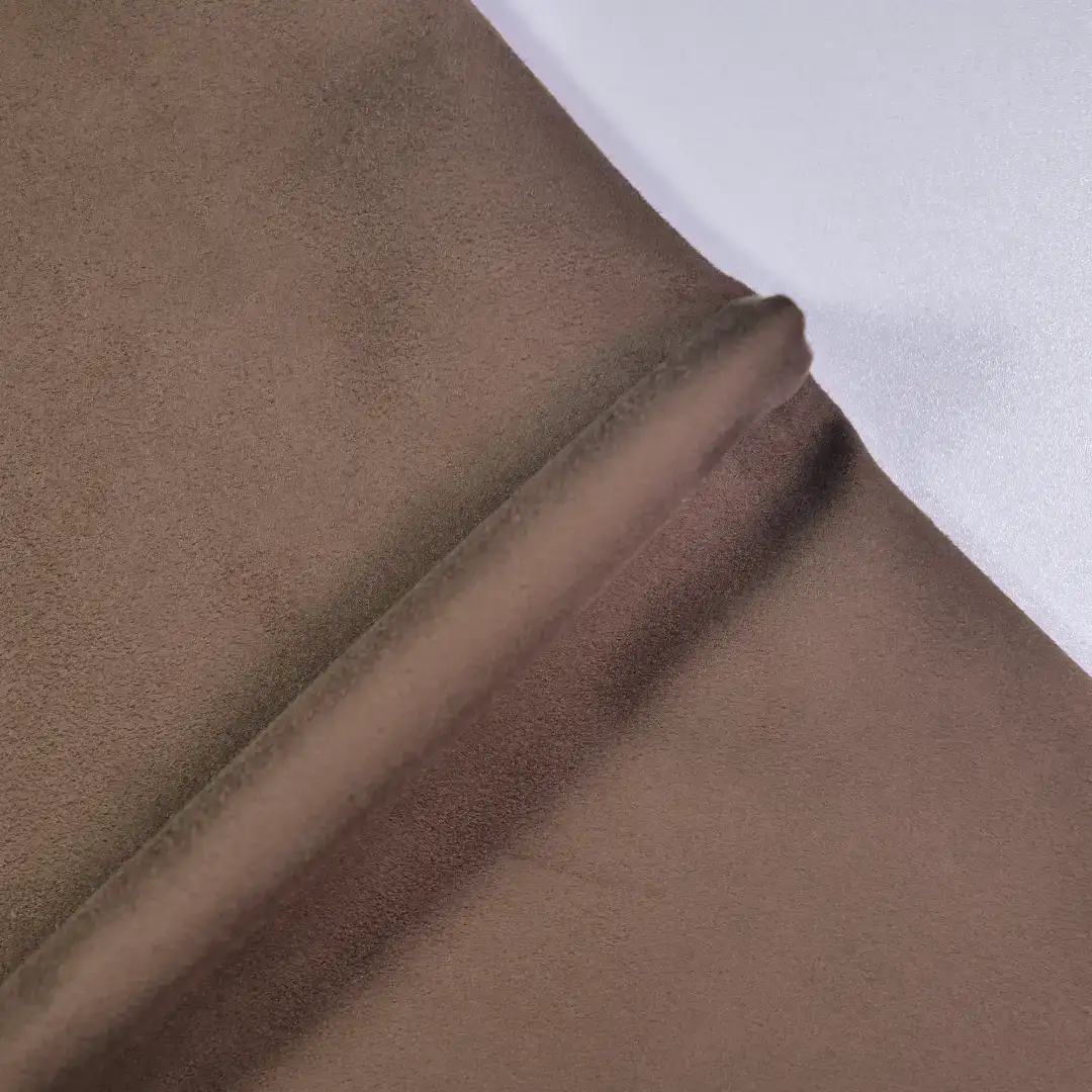 China Fabric for Jackets,Down Jacket,Uniform Warp Suede Knit Fabric Polyester brown color buy from China wholesaler bulk order at wholesale price free worldwide shipping Alibaba