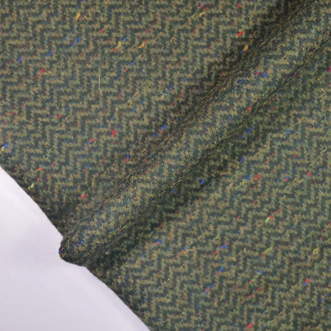China Fabric for Jackets,Trench Coat,Overcoat Woolen Herringbone Woolen Wool Chemical Fiber black green color buy from China wholesaler bulk order at wholesale price free worldwide shipping Alibaba