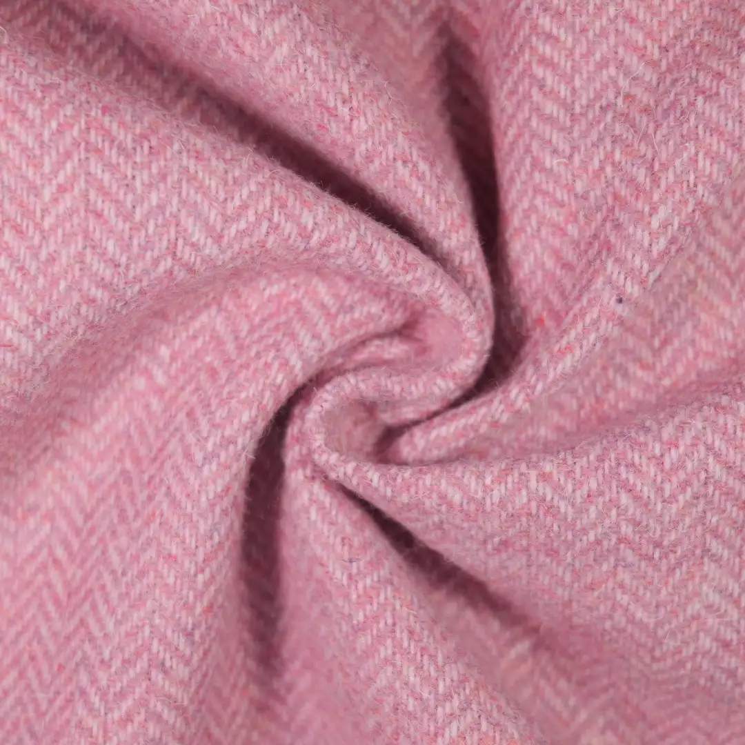 China Fabric for Jackets,Trench Coat,Overcoat Woolen Herringbone Woolen Wool Chemical Fiber pink color buy from China wholesaler bulk order at wholesale price free worldwide shipping Alibaba