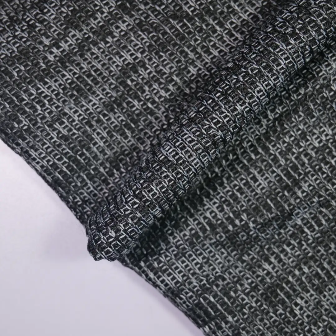 China Fabric for Jackets,Trench Coat,Overcoat,Casual Baseball Jacket Rib Knit Fabric Polyester black color buy from China wholesaler bulk order at wholesale price free worldwide shipping Alibaba