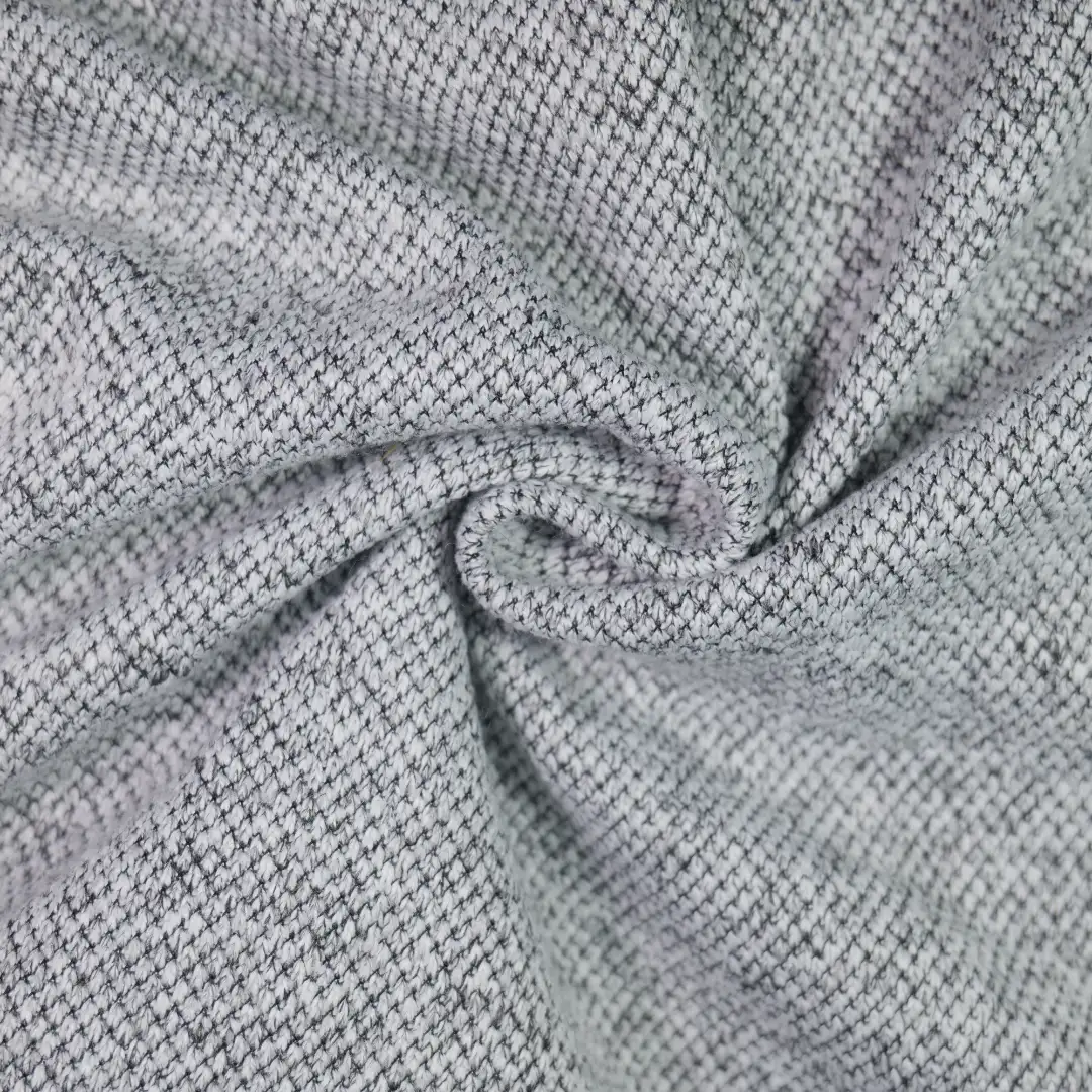 China Fabric for Jackets,Trench Coat,Overcoat,Open Waistcoat Hacci Knit Fabric Polyester grey color buy from China wholesaler bulk order at wholesale price free worldwide shipping Alibaba