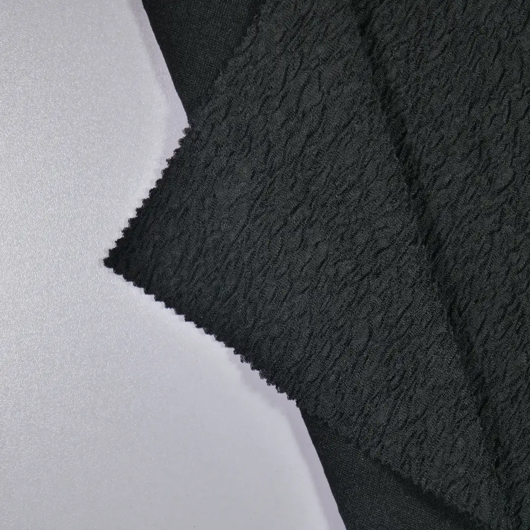 China Fabric for T-Shirt,Shorts,Tank Midi Dress Crepe Knit Fabric Rayon Spandex Polyester black color buy from China wholesaler bulk order at wholesale price free worldwide shipping Alibaba