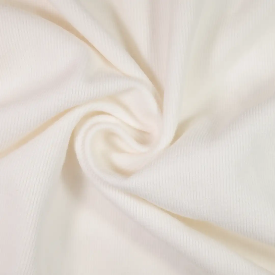 China Fabric for Polo Shirt,Crop Top,Skirt Rib Knit Fabric Cotton Polyester Spandex white color buy from China wholesaler bulk order at wholesale price free worldwide shipping Alibaba