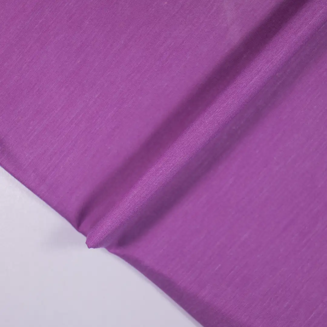 China Fabric for Shirt,Jackets,Trench Coat,Tier Midi Shirt Dress Cotton/Rayon Plain Woven Blended Fabric Tencel Linen Cotton Nylon purple color buy from China wholesaler bulk order at wholesale price free worldwide shipping Alibaba
