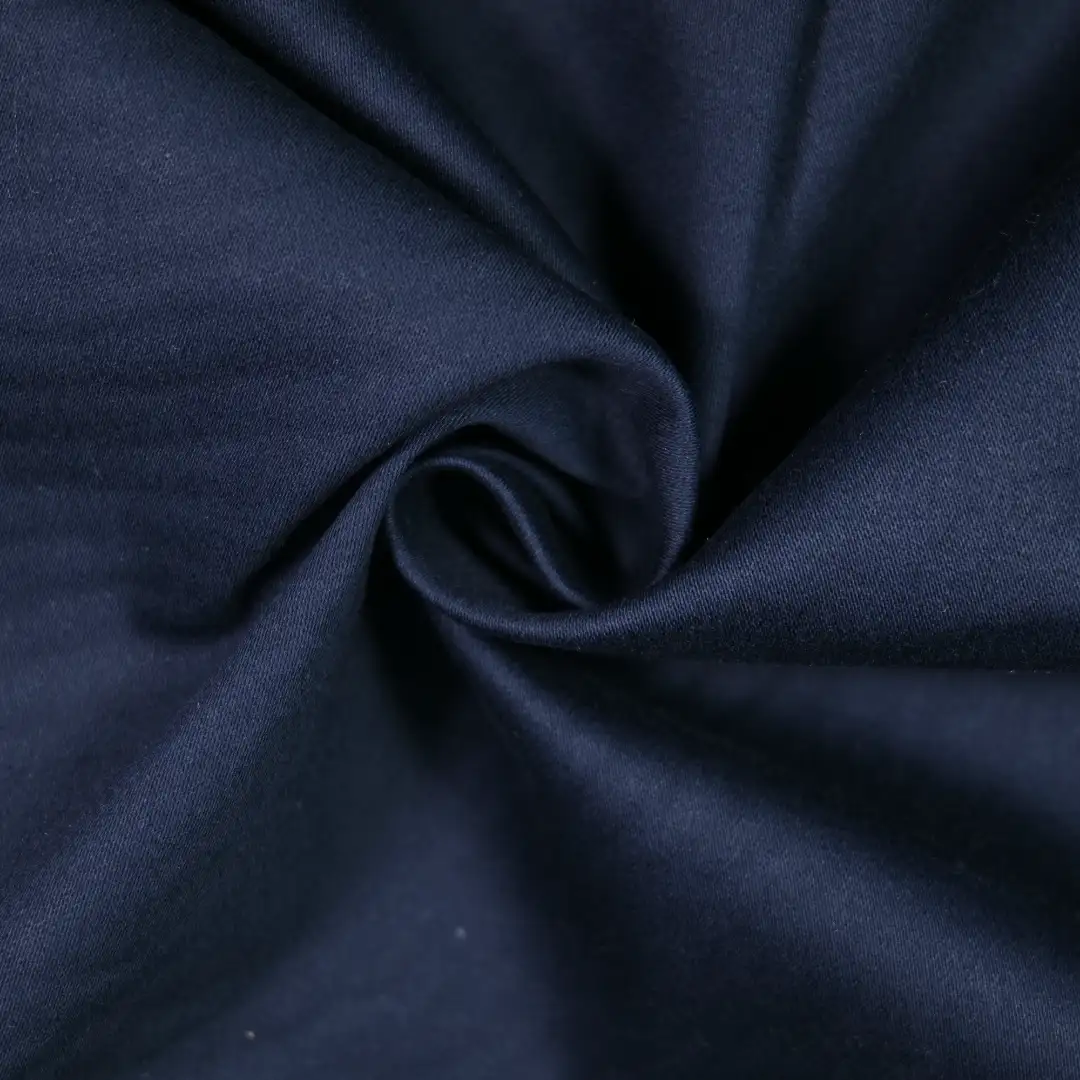 China Fabric for Pants,Skirt,Ruffle Shirt Dress,Strap Midi Dress Cotton/Rayon Plain Woven Blended Fabric Cotton Spandex dark blue color buy from China wholesaler bulk order at wholesale price free worldwide shipping Alibaba