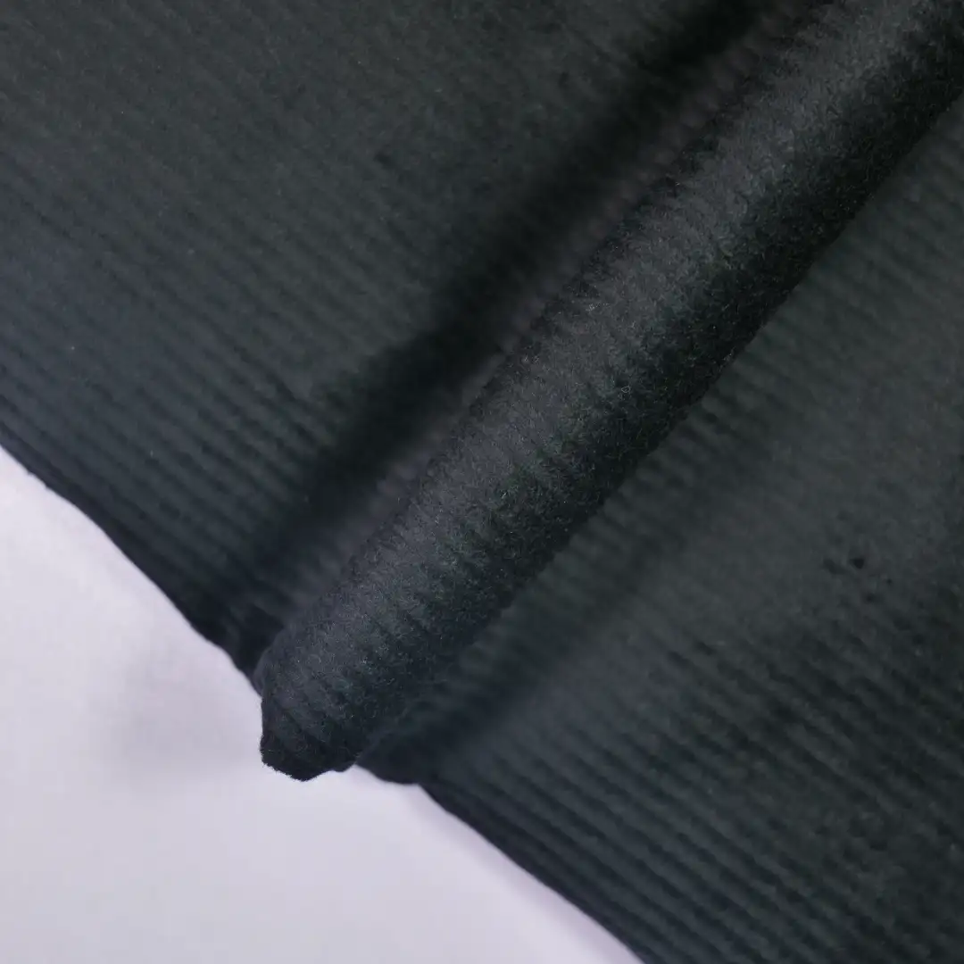 China Fabric for Shorts,Hoodie,Strap Midi Dress,Tank Midi Dress knitted Corduroy Knit Fabric Polyester Spandex black color buy from China wholesaler bulk order at wholesale price free worldwide shipping Alibaba