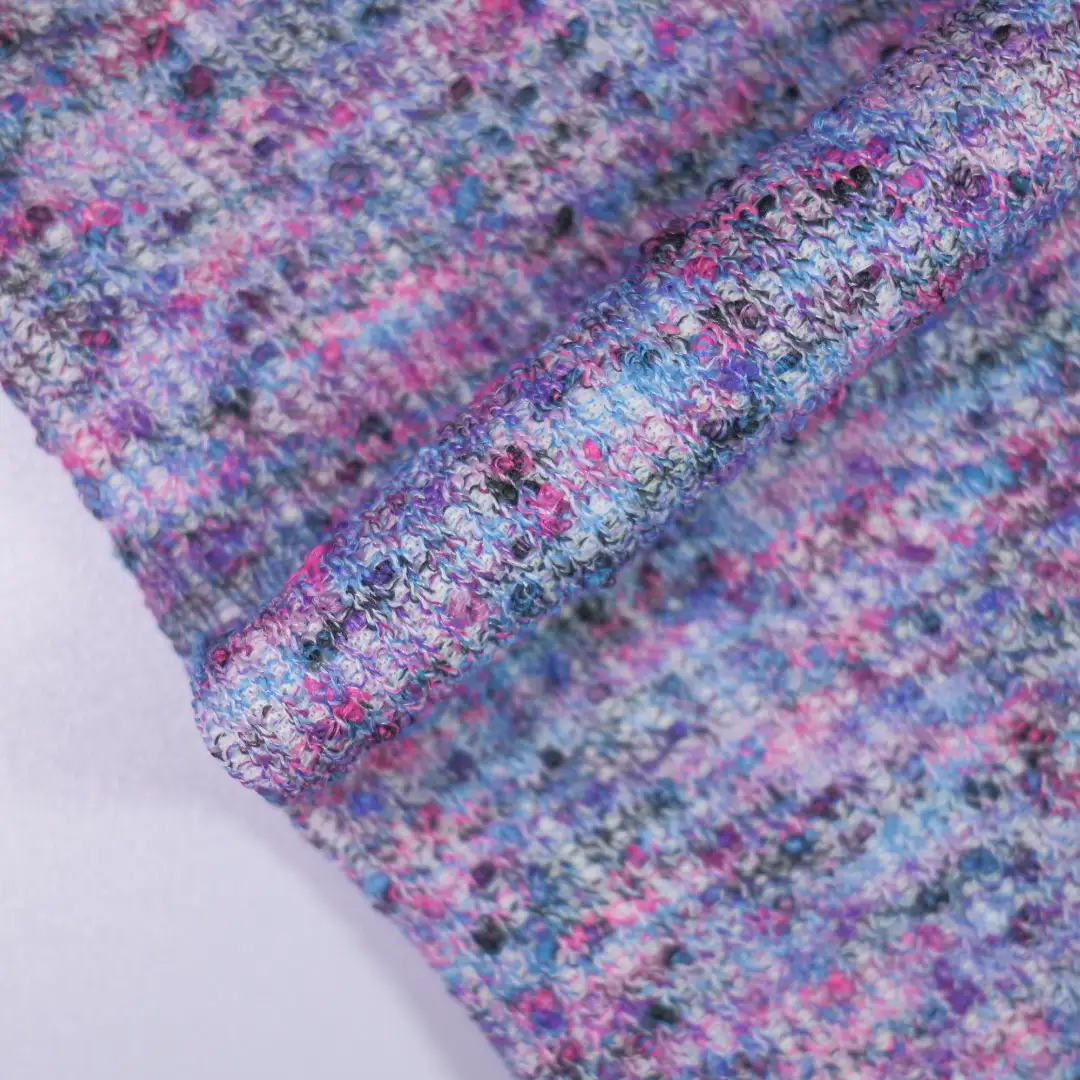 China Fabric for Open Cardigan ,Round Neck Pullover ,Crew Neck Pullover ,Crop Top Pullover  Woolen Tweed Woolen Polyester Cotton Purple color buy from China wholesaler bulk order at wholesale price free worldwide shipping Alibaba