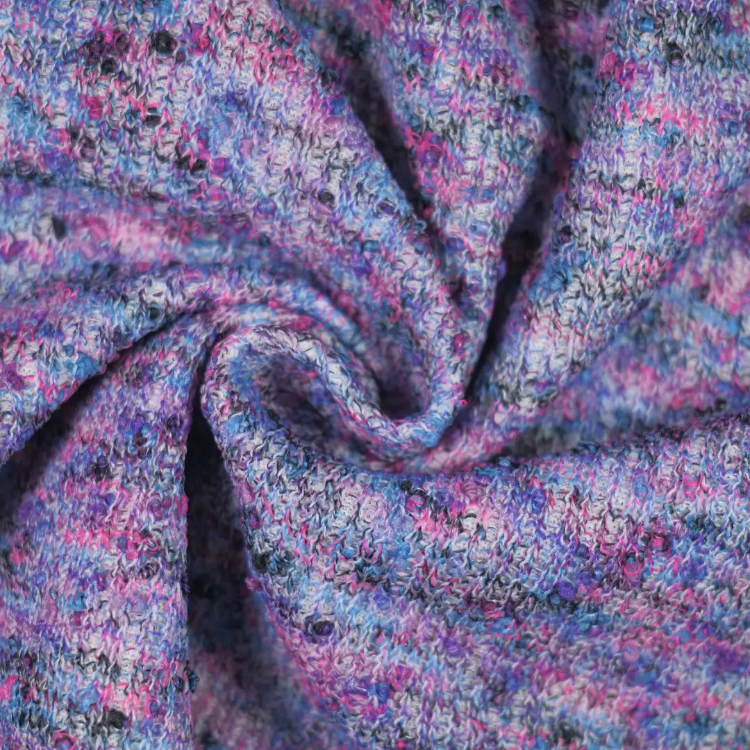 China Fabric for Open Cardigan ,Round Neck Pullover ,Crew Neck Pullover ,Crop Top Pullover  Woolen Tweed Woolen Polyester Cotton Purple color buy from China wholesaler bulk order at wholesale price free worldwide shipping Alibaba