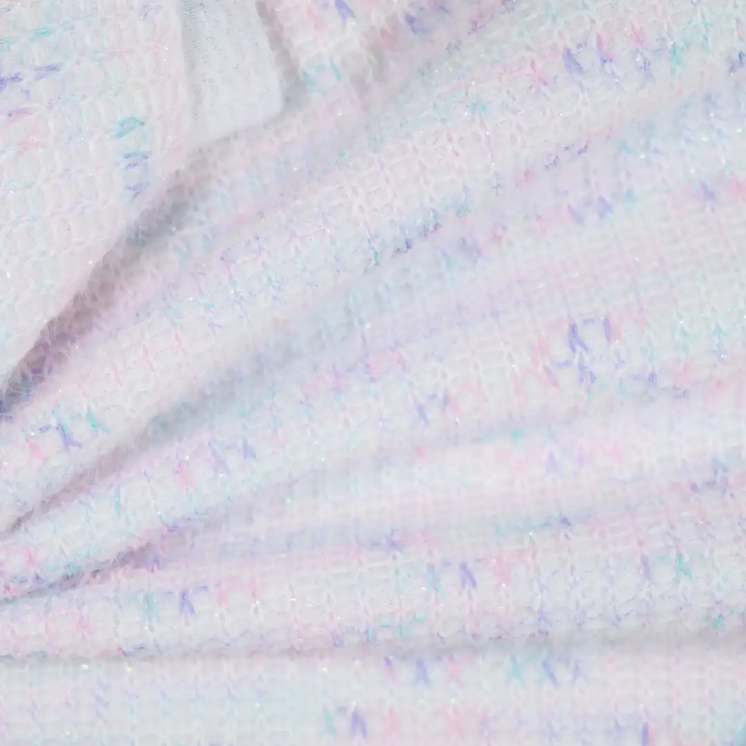 China Fabric for Open Cardigan (Sweater),Round Neck Pullover (Sweater),Crew Neck Pullover (Sweater),Crop Top Pullover (Sweater) Woolen Tweed Woolen Polyester Polyamide Purple color buy from China wholesaler bulk order at wholesale price free worldwide shipping Alibaba