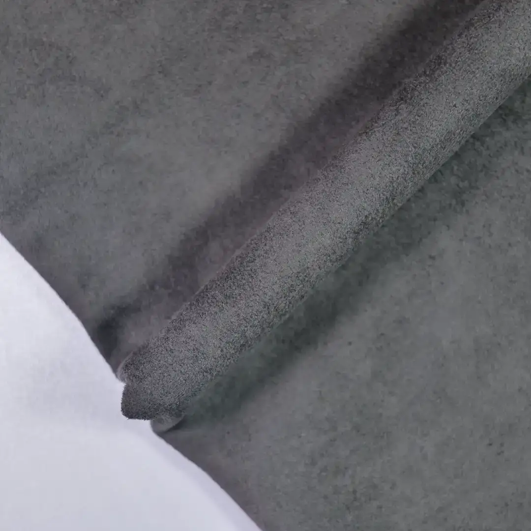 China Fabric for Jackets,Trench Coat,Overcoat,Open Waistcoat Suede Woven Blended Fabric Polyester dark gray color buy from China wholesaler bulk order at wholesale price free worldwide shipping Alibaba