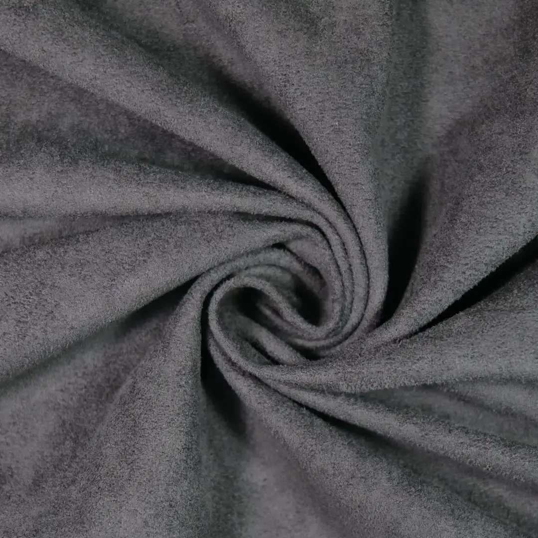 China Fabric for Jackets,Trench Coat,Overcoat,Open Waistcoat Suede Woven Blended Fabric Polyester dark gray color buy from China wholesaler bulk order at wholesale price free worldwide shipping Alibaba