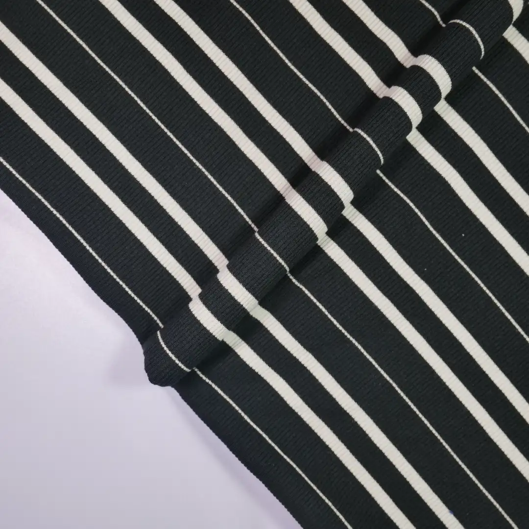 China Fabric for T-Shirt,Ruffle Shirt Dress,Strap Midi Dress,Tank Midi Dress Rib Knit Fabric Rayon Elastane black color buy from China wholesaler bulk order at wholesale price free worldwide shipping Alibaba