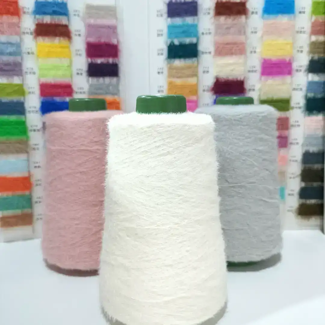 China Yarn for Open Cardigan (Sweater),Round Neck Pullover (Sweater),T-shirt (Sweater),Dresses (Cardigan Open) (Sweater),Dresses (Cardigan Button) (Sweater),Dresses (Pullover) (Sweater),Women's Pants (Sweater),Skirt (Sweater) Cat Feather Yarn Fancy Yarn Nylon 粉、白、灰 color buy from China wholesaler bulk order at wholesale price free worldwide shipping Alibaba