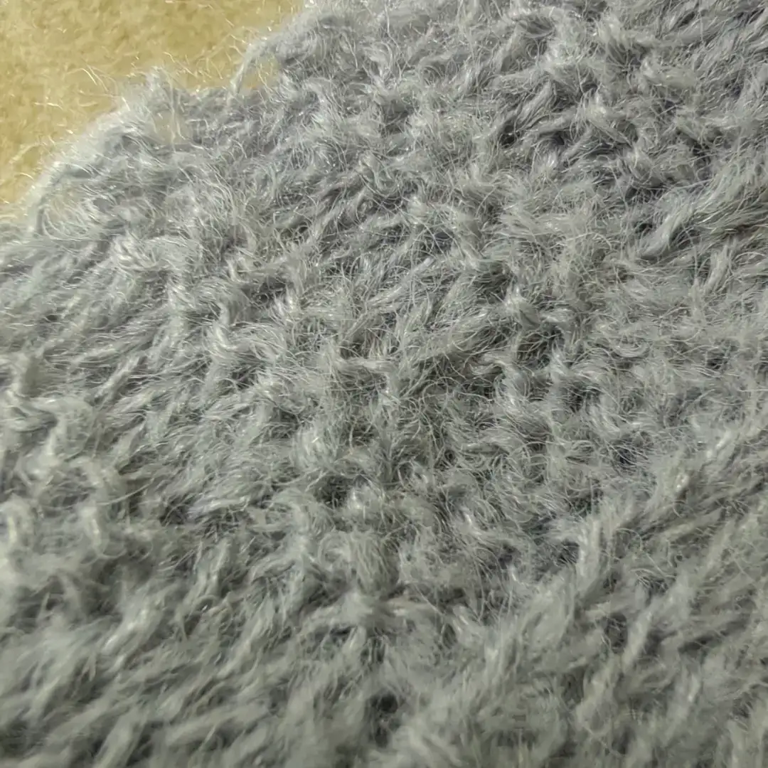 China Yarn for Ladies Vest (Sweater),Asymmetric Cardigan (Sweater),Tie-Front Cardigan (Sweater) Mossy Yarn Fancy Yarn Acrylic Nylon Wool grayish blue color buy from China wholesaler bulk order at wholesale price free worldwide shipping Alibaba