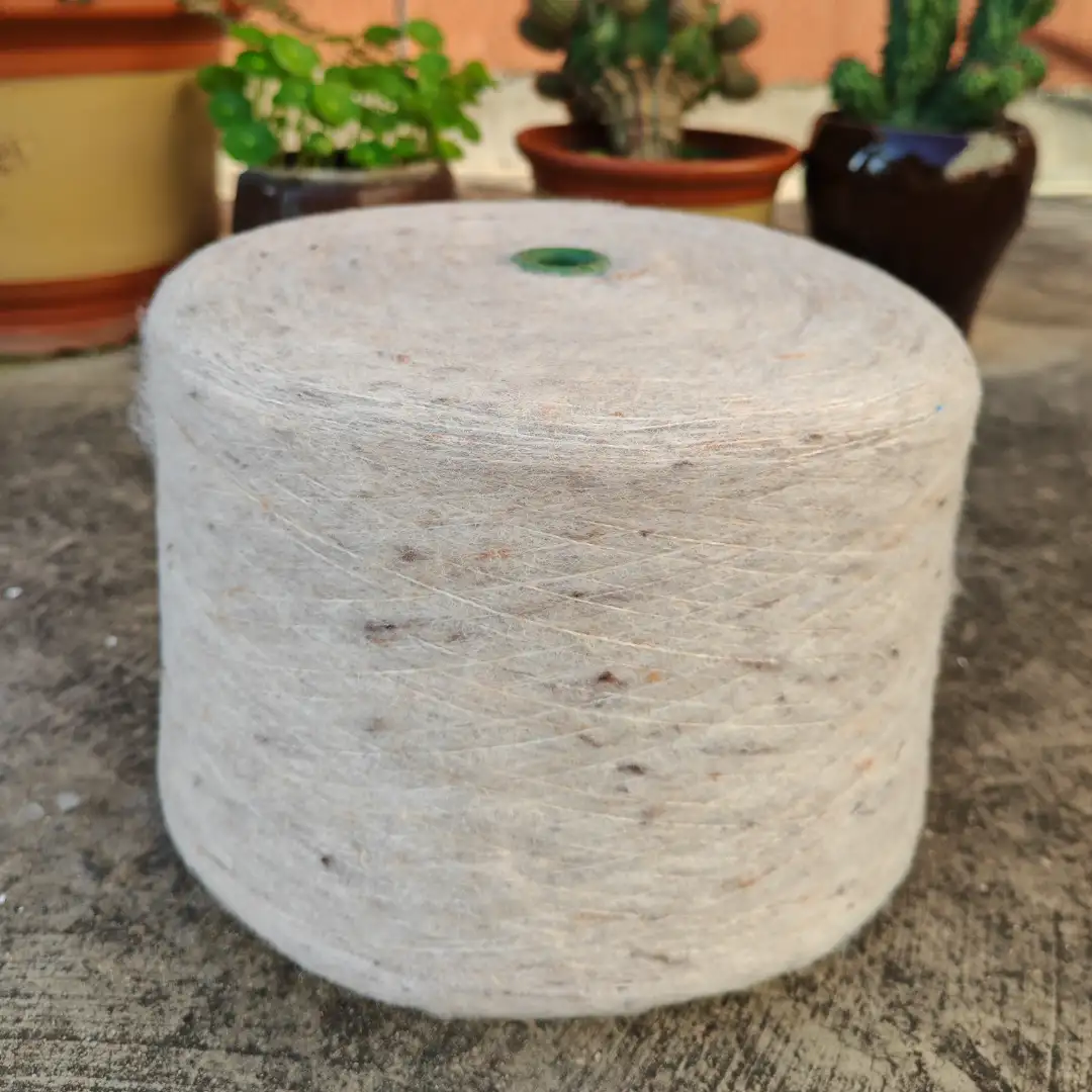 China Yarn for Ladies Vest (Sweater),Men’s Vest (Sweater) Mossy Yarn Fancy Yarn Acrylic Polyester Recycled Polyester Wool Spandex Oatmeal color buy from China wholesaler bulk order at wholesale price free worldwide shipping Alibaba