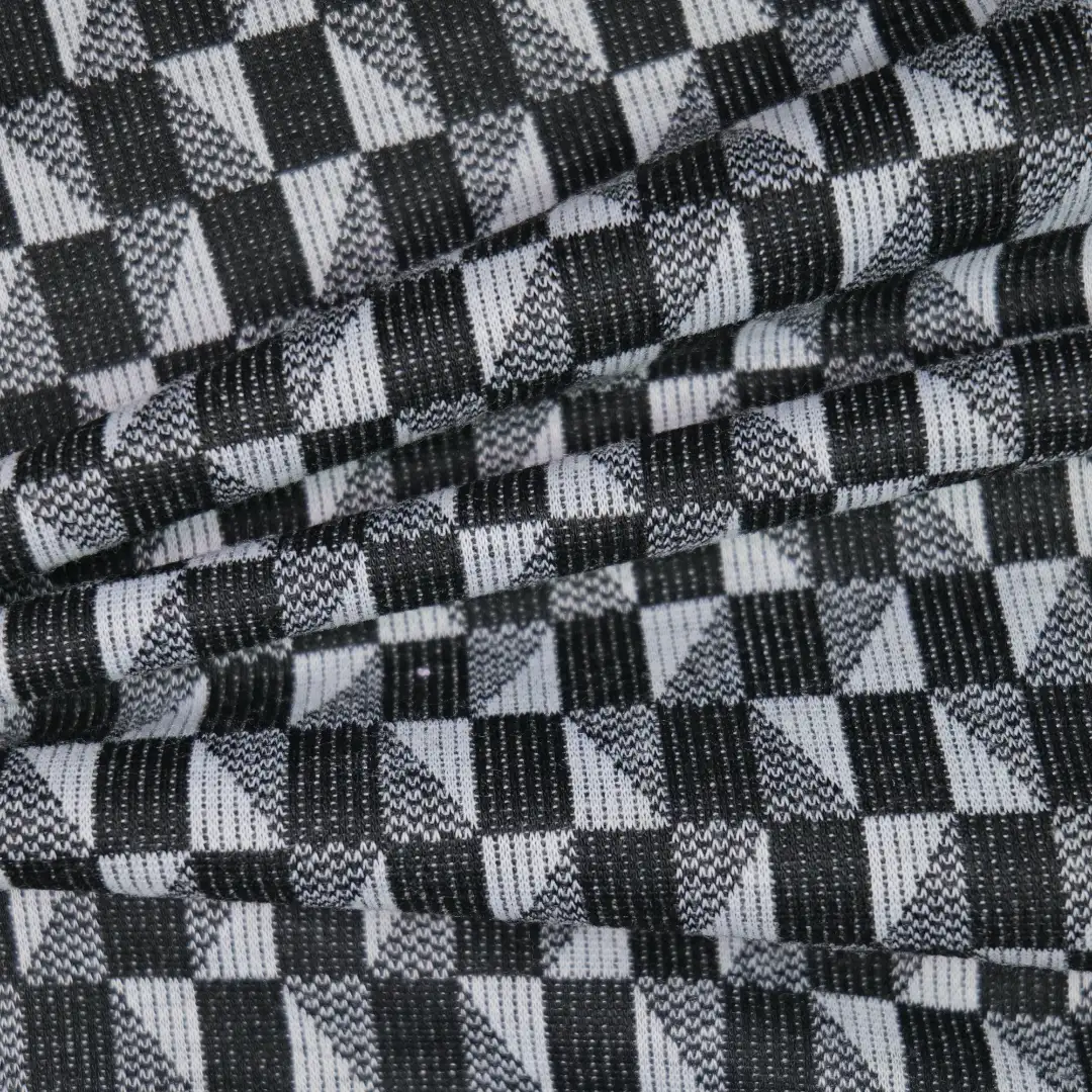 China Fabric for Jackets,Trench Coat,Overcoat Jacquard Knit Fabric Polyester Spandex black color buy from China wholesaler bulk order at wholesale price free worldwide shipping Alibaba