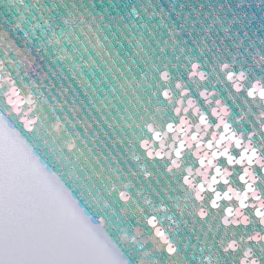 China Fabric for Skirt Poly Mesh schiffli Knit Fabric Polyester cyan color buy from China wholesaler bulk order at wholesale price free worldwide shipping Alibaba