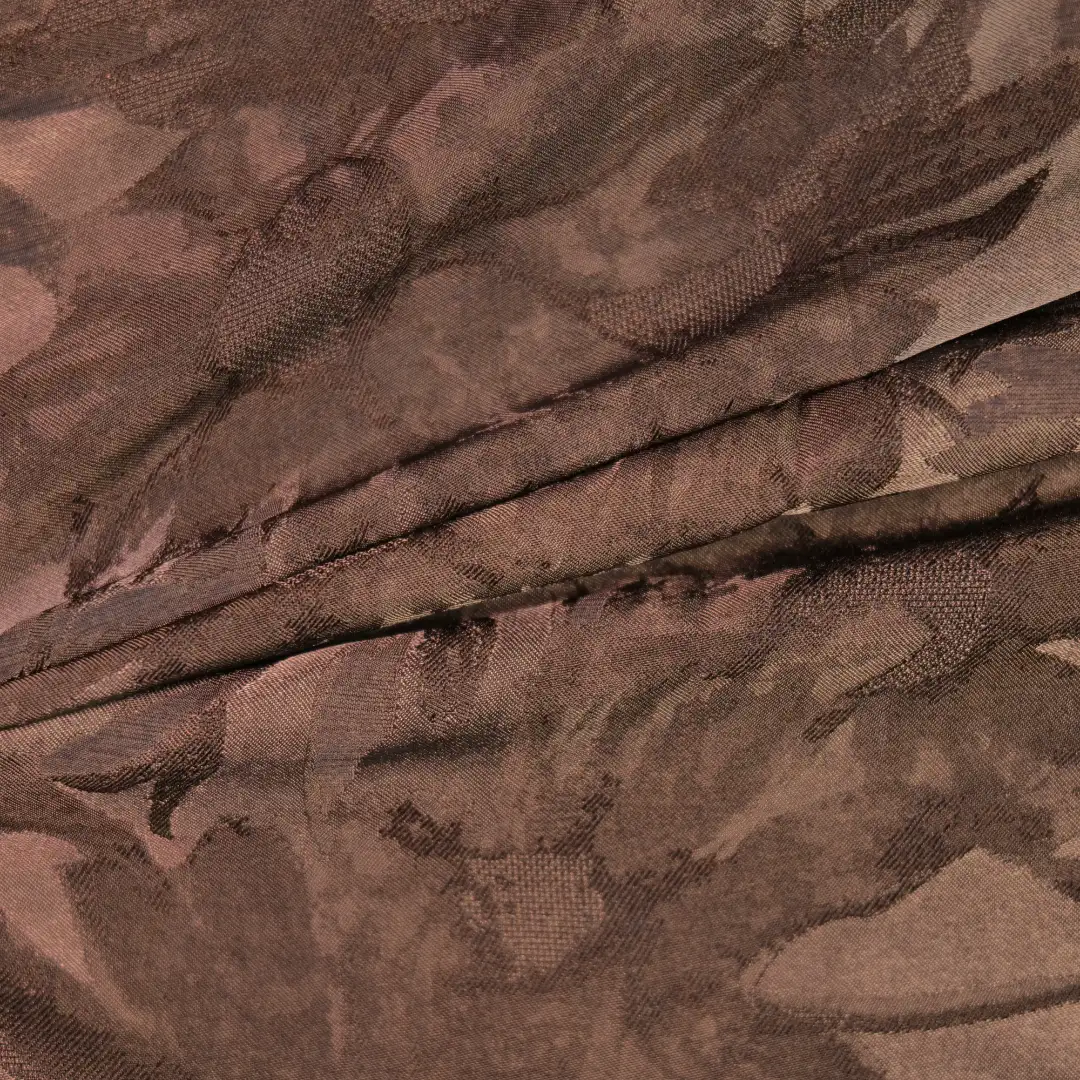 China Fabric for Shirt,Skirt,Ruffle Shirt Dress Jacquard Woven Blended Fabric Polyester Spandex brown color buy from China wholesaler bulk order at wholesale price free worldwide shipping Alibaba