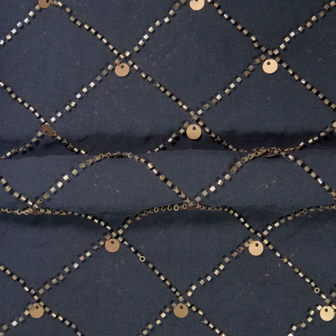 China Fabric for Skirt Chiffon Synthetic Woven Fabric Polyester Black color buy from China wholesaler bulk order at wholesale price free worldwide shipping Alibaba