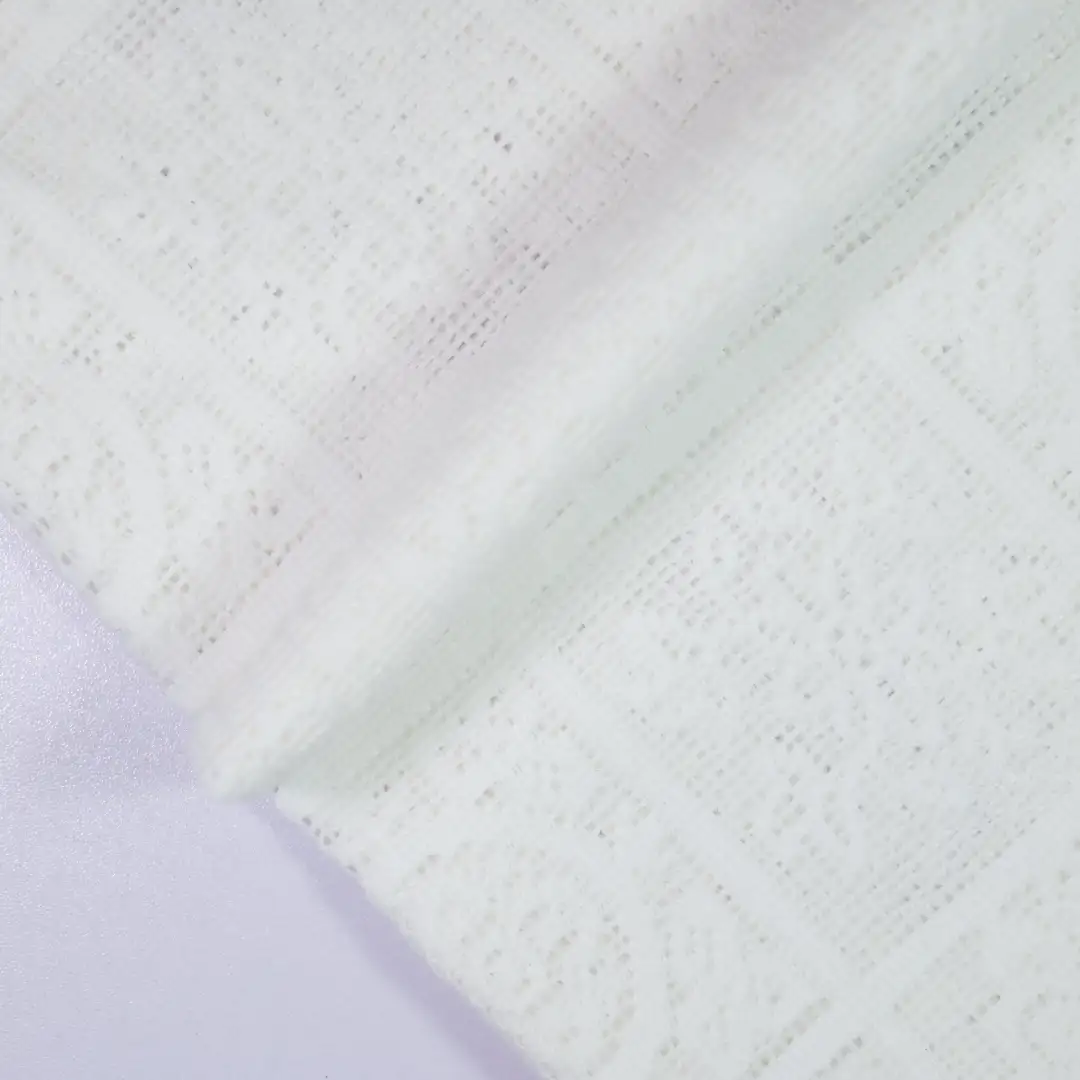 China Fabric for Shirt,Blouse,Crop Top,Skirt Mesh Knit Fabric Polyester white color buy from China wholesaler bulk order at wholesale price free worldwide shipping Alibaba