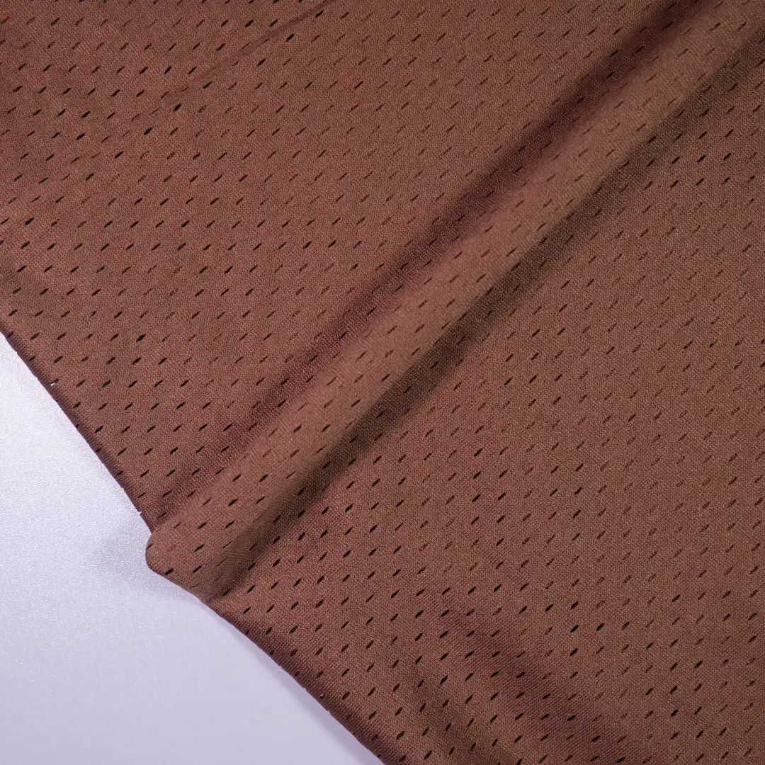 China Fabric for T-Shirt,Skirt,Shorts Mesh Knit Fabric Polyester coffee color buy from China wholesaler bulk order at wholesale price free worldwide shipping Alibaba