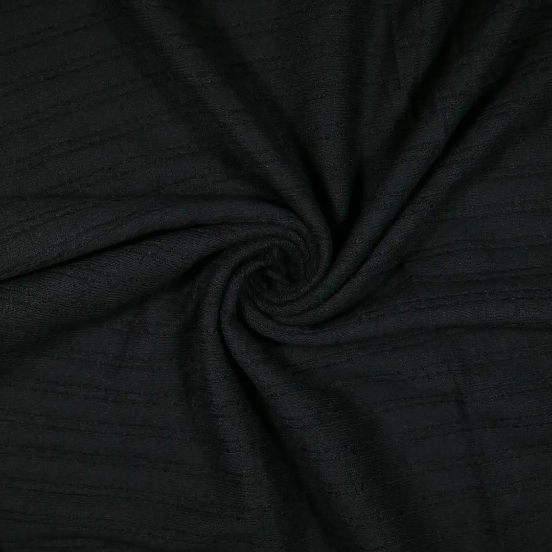 China Fabric for T-Shirt,Skirt,Strap Midi Dress Jacquard Knit Fabric Cotton Polyester Spandex balck color buy from China wholesaler bulk order at wholesale price free worldwide shipping Alibaba
