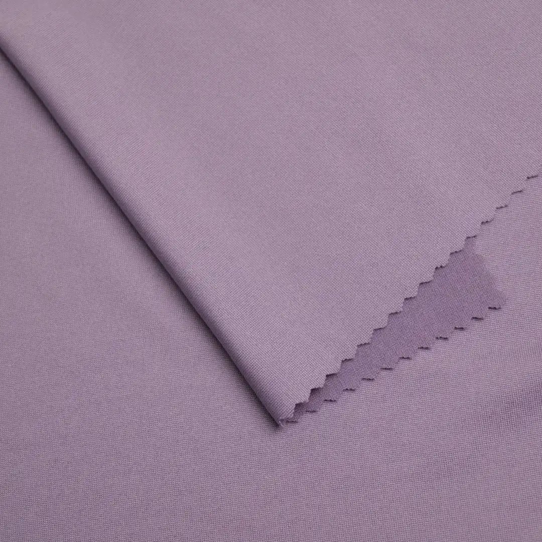 China Fabric for T-Shirt,Pajamas,Yoga Clothes,Loungewear,Yoga Pants,Tracksuits Single Jersey Knit Fabric Polyester Spandex Purple color buy from China wholesaler bulk order at wholesale price free worldwide shipping Alibaba
