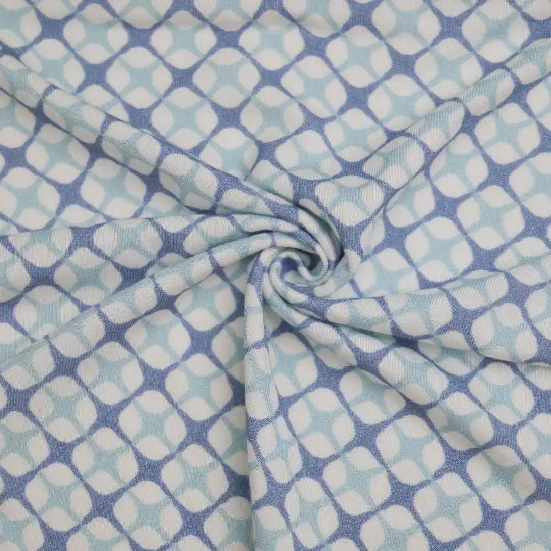 China Fabric for T-Shirt,Polo Shirt,Loungewear Single Jersey Knit Fabric Rayon Elastane Print color buy from China wholesaler bulk order at wholesale price free worldwide shipping Alibaba