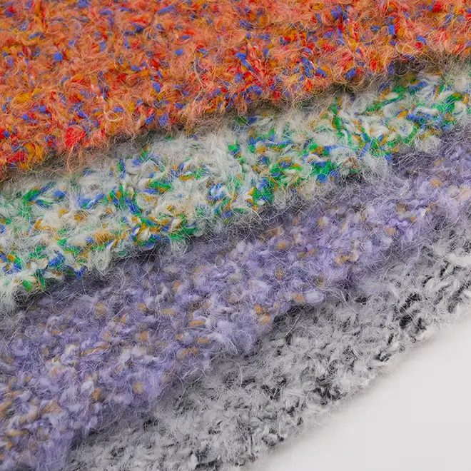 China Yarn for Round Neck Pullover (Sweater),Crew Neck Pullover (Sweater),T-shirt (Sweater) Boucle Yarn Fancy Yarn Recycled Polyester Acrylic Wool Elastane orange color buy from China wholesaler bulk order at wholesale price free worldwide shipping Alibaba