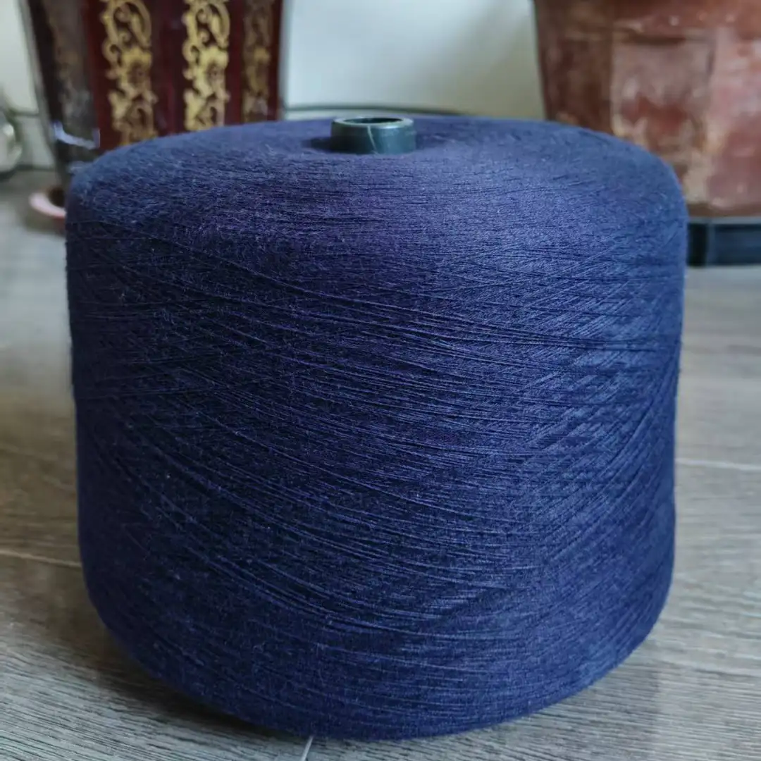 China Yarn for Open Cardigan (Sweater),Full-Zipper Cardigan (Sweater),Half-Zipper Cardigan (Sweater) Semi-Worsted Spun Regular Yarn Cotton Acrylic blue color buy from China wholesaler bulk order at wholesale price free worldwide shipping Alibaba