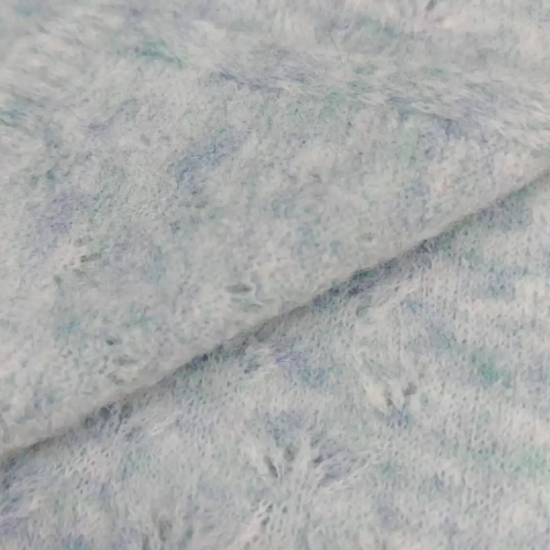 China Yarn for Open Cardigan (Sweater),Full-Zipper Cardigan (Sweater),Half-Zipper Cardigan (Sweater) Mossy Yarn Fancy Yarn Recycled Polyester Polyester Nylon Wool Spandex purple，blue color buy from China wholesaler bulk order at wholesale price free worldwide shipping Alibaba