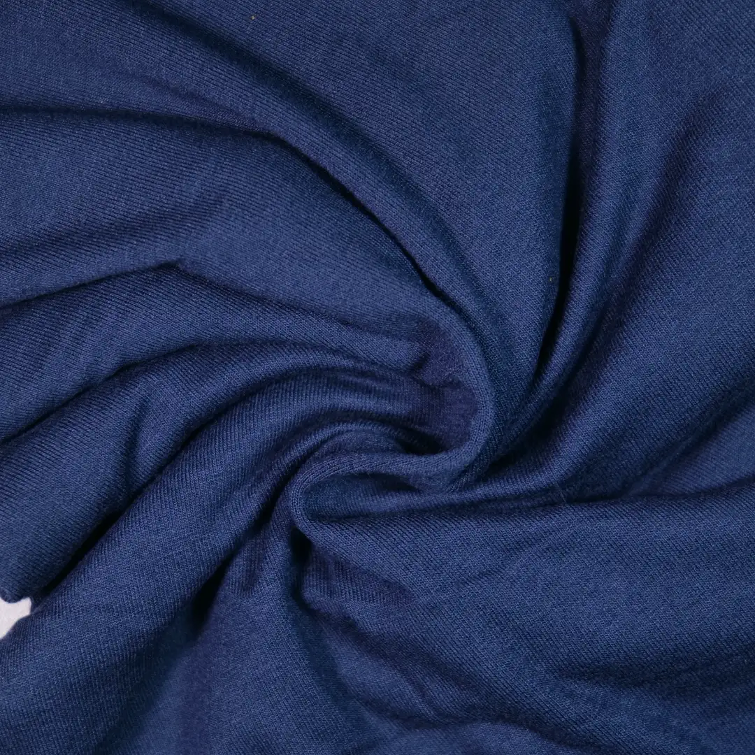China Fabric for T-Shirt Single Jersey Knit Fabric Viscose Elastane Dark blue color buy from China wholesaler bulk order at wholesale price free worldwide shipping Alibaba