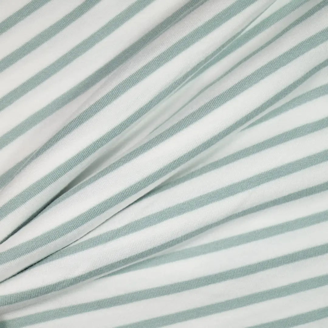 China Fabric for Loungewear Yarn-dyed fabric Knit Fabric Viscose Elastane white&green color buy from China wholesaler bulk order at wholesale price free worldwide shipping Alibaba