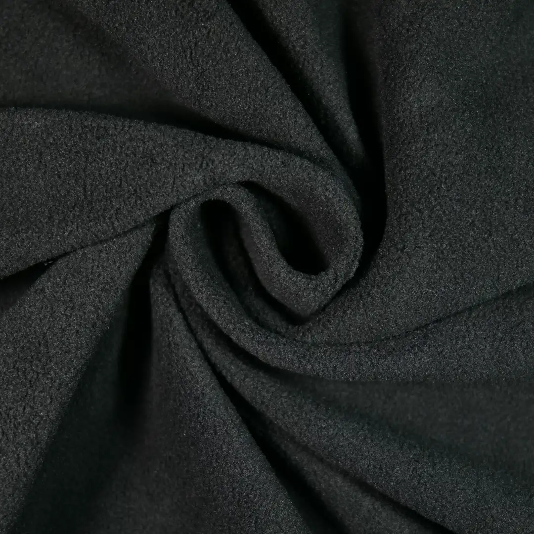 China Fabric for Jackets Polar Fleece Knit Fabric Polyester black color buy from China wholesaler bulk order at wholesale price free worldwide shipping Alibaba