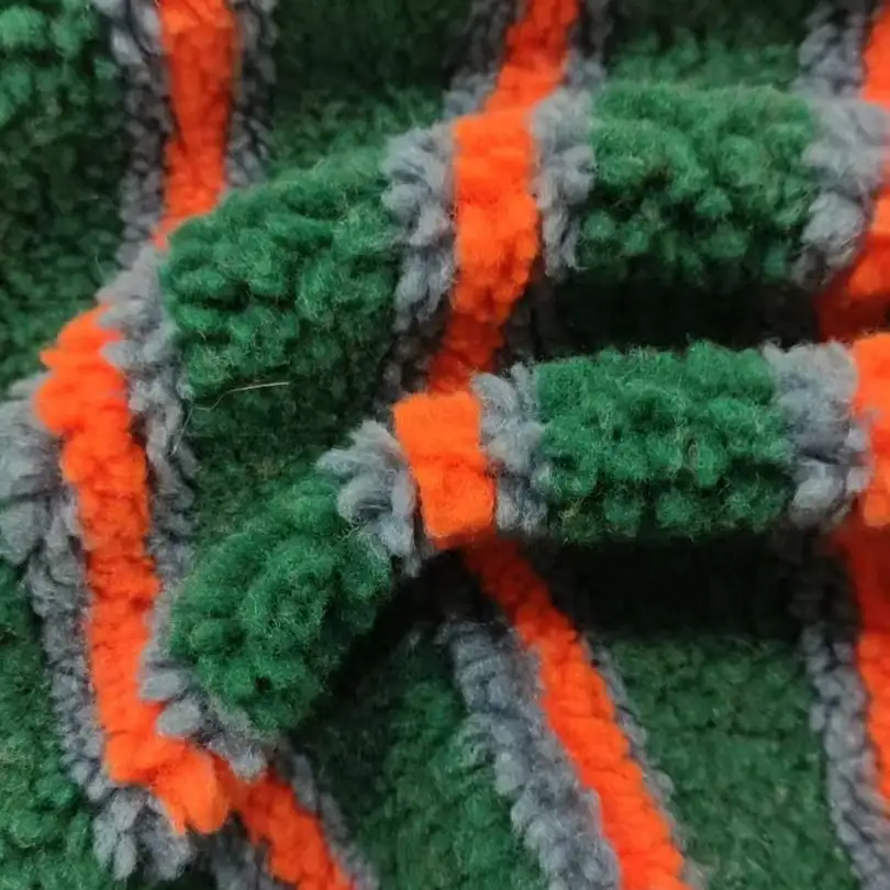 China Fabric for Jackets,Hoodie,Overcoat Sherpa Knit Fabric Polyester green color buy from China wholesaler bulk order at wholesale price free worldwide shipping Alibaba