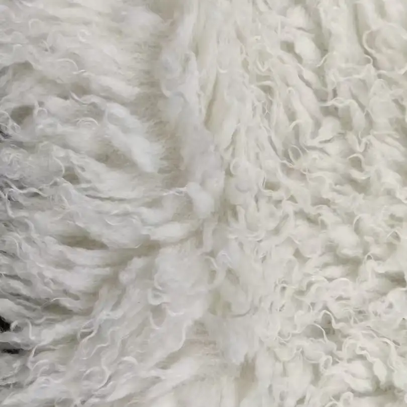 China Fabric for Hoodie,Trench Coat,Overcoat Fake Fur Knit Fabric Polyester white color buy from China wholesaler bulk order at wholesale price free worldwide shipping Alibaba