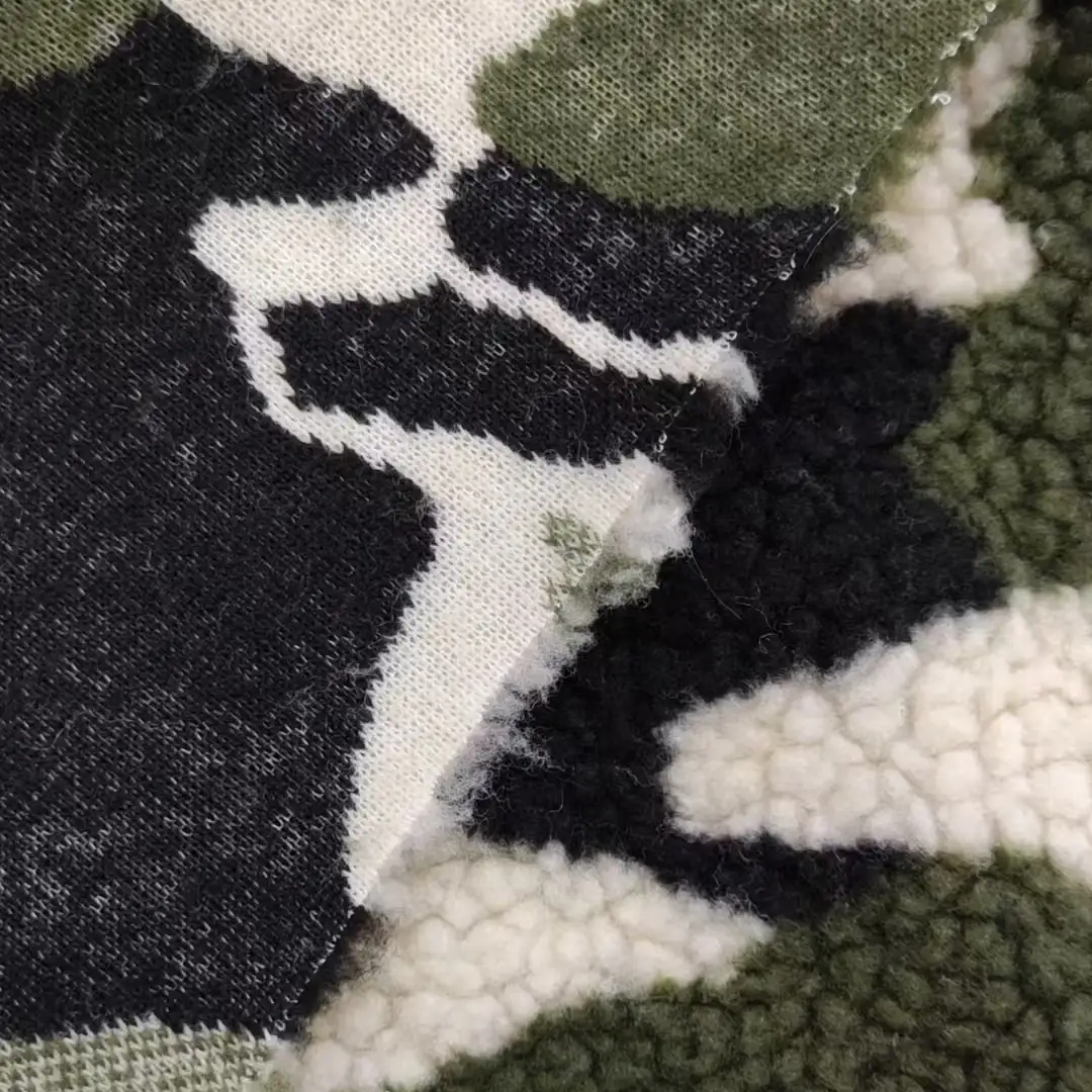 China Fabric for Jackets,Hoodie,Padded Jacket,Overcoat Sherpa Knit Fabric Polyester green color buy from China wholesaler bulk order at wholesale price free worldwide shipping Alibaba