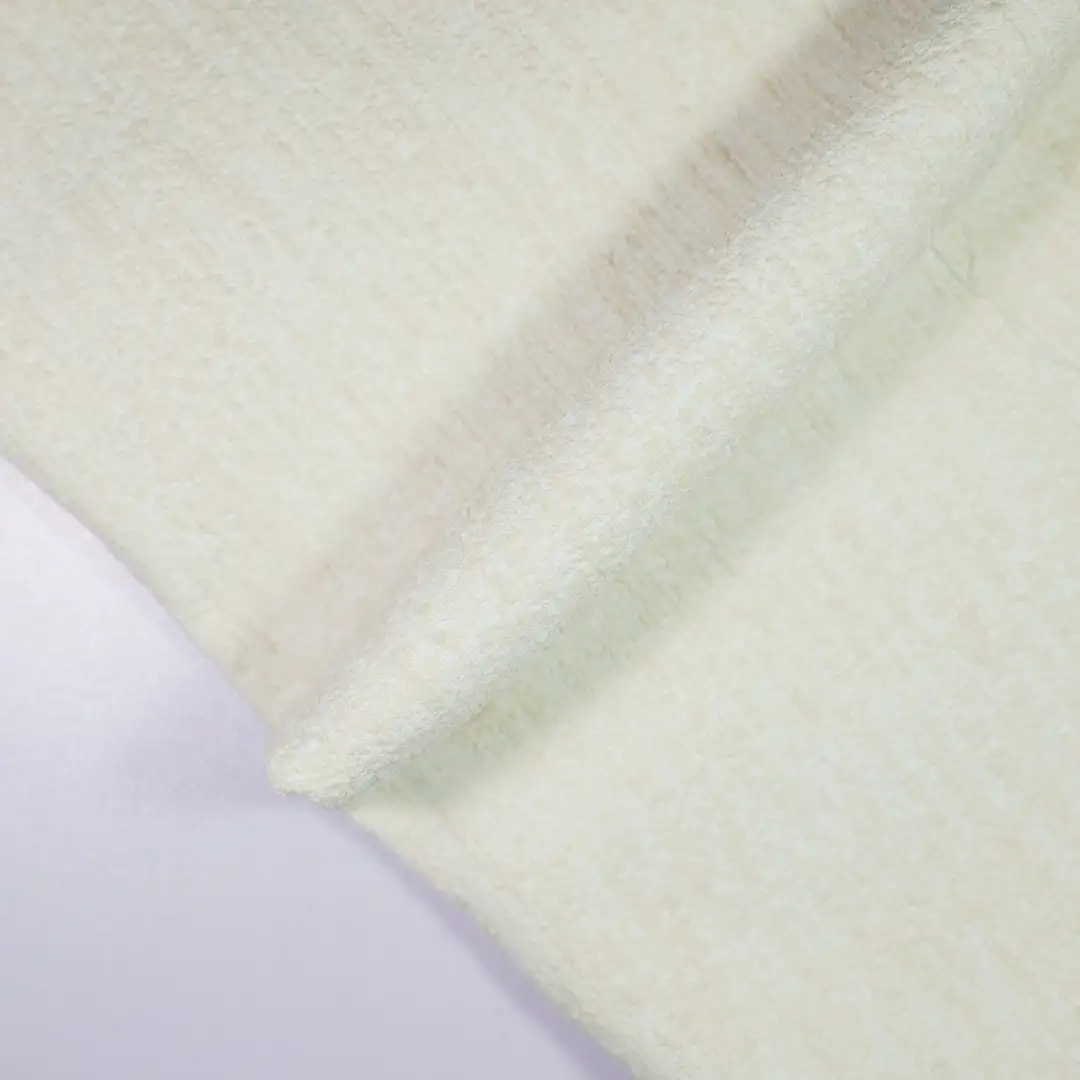 China Fabric for Jackets,Overcoat,Suit Chanel-Style Fabric Woolen Cotton Polyester Spandex RICE-WHITE color buy from China wholesaler bulk order at wholesale price free worldwide shipping Alibaba