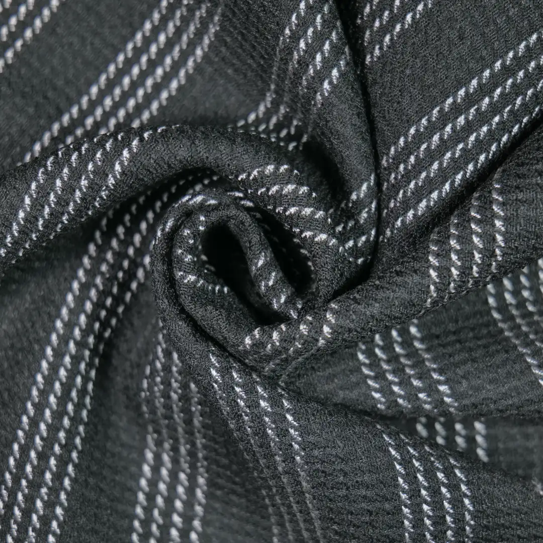 China Fabric for Blazer,Overcoat,Open Waistcoat Chanel-Style Fabric Woolen Polyester Silk white black color buy from China wholesaler bulk order at wholesale price free worldwide shipping Alibaba