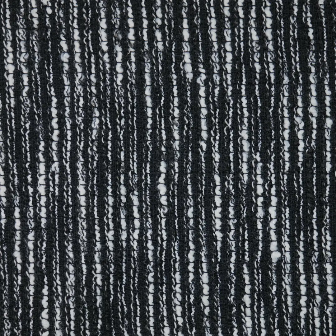 China Fabric for Blazer,Overcoat,Open Waistcoat Chanel-Style Fabric Woolen Polyester black white color buy from China wholesaler bulk order at wholesale price free worldwide shipping Alibaba