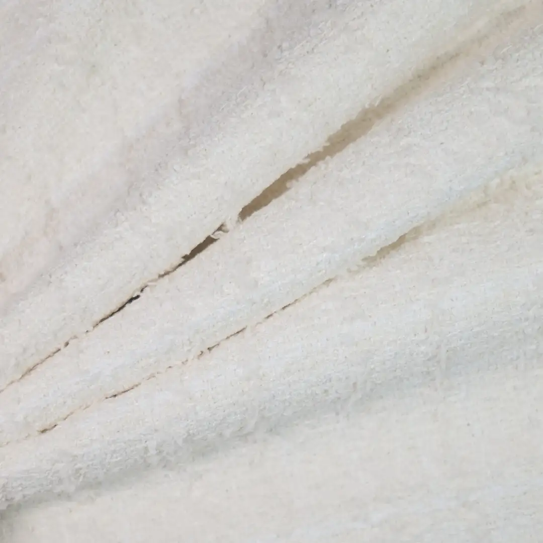 China Fabric for Blazer,Overcoat,Open Waistcoat Chanel-Style Fabric Woolen Polyester white color buy from China wholesaler bulk order at wholesale price free worldwide shipping Alibaba