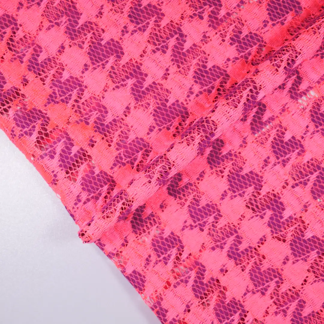 China Fabric for Kids Drop Shoulder Sleeve Pleated Lace Coat,Kids Lace Trim Dress,Lace-Up V-Neck Crop Top,Ladies Pleated Lace Shorts Lace Knit Fabric Cotton Nylon PINK color buy from China wholesaler bulk order at wholesale price free worldwide shipping Alibaba