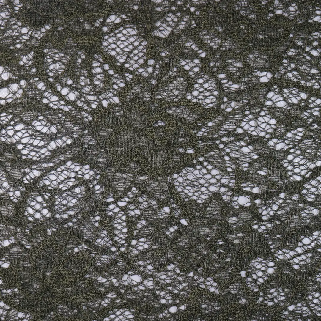 China Fabric for Kids Drop Shoulder Sleeve Pleated Lace Coat,Kids Lace Trim Dress,Lace-Up V-Neck Crop Top,Ladies Pleated Lace Shorts Lace Knit Fabric Nylon dark green color buy from China wholesaler bulk order at wholesale price free worldwide shipping Alibaba