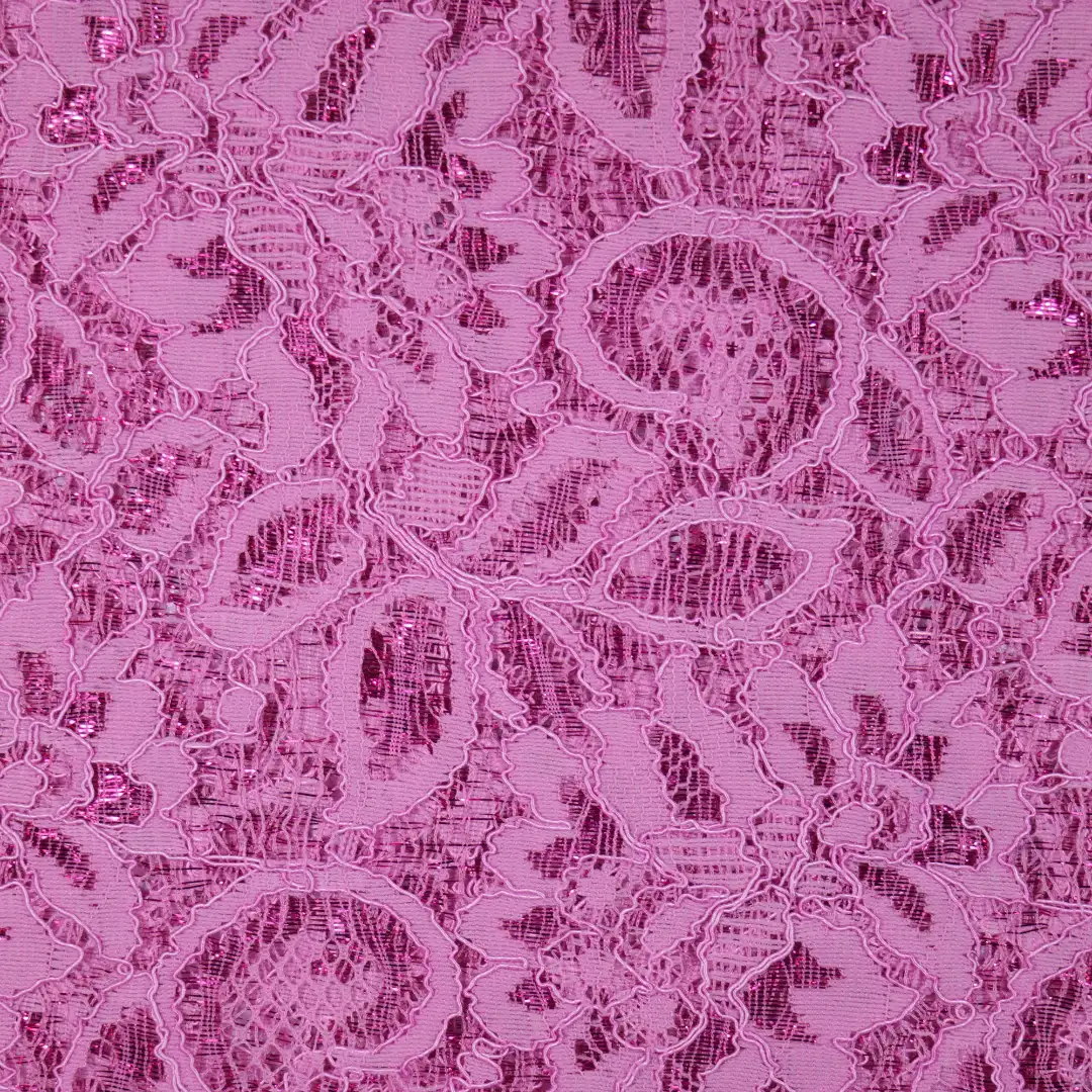 China Fabric for Kids Drop Shoulder Sleeve Pleated Lace Coat,Kids Lace Trim Dress,Lace-Up V-Neck Crop Top,Ladies Pleated Lace Shorts Lace Knit Fabric Nylon Rayon pink color buy from China wholesaler bulk order at wholesale price free worldwide shipping Alibaba