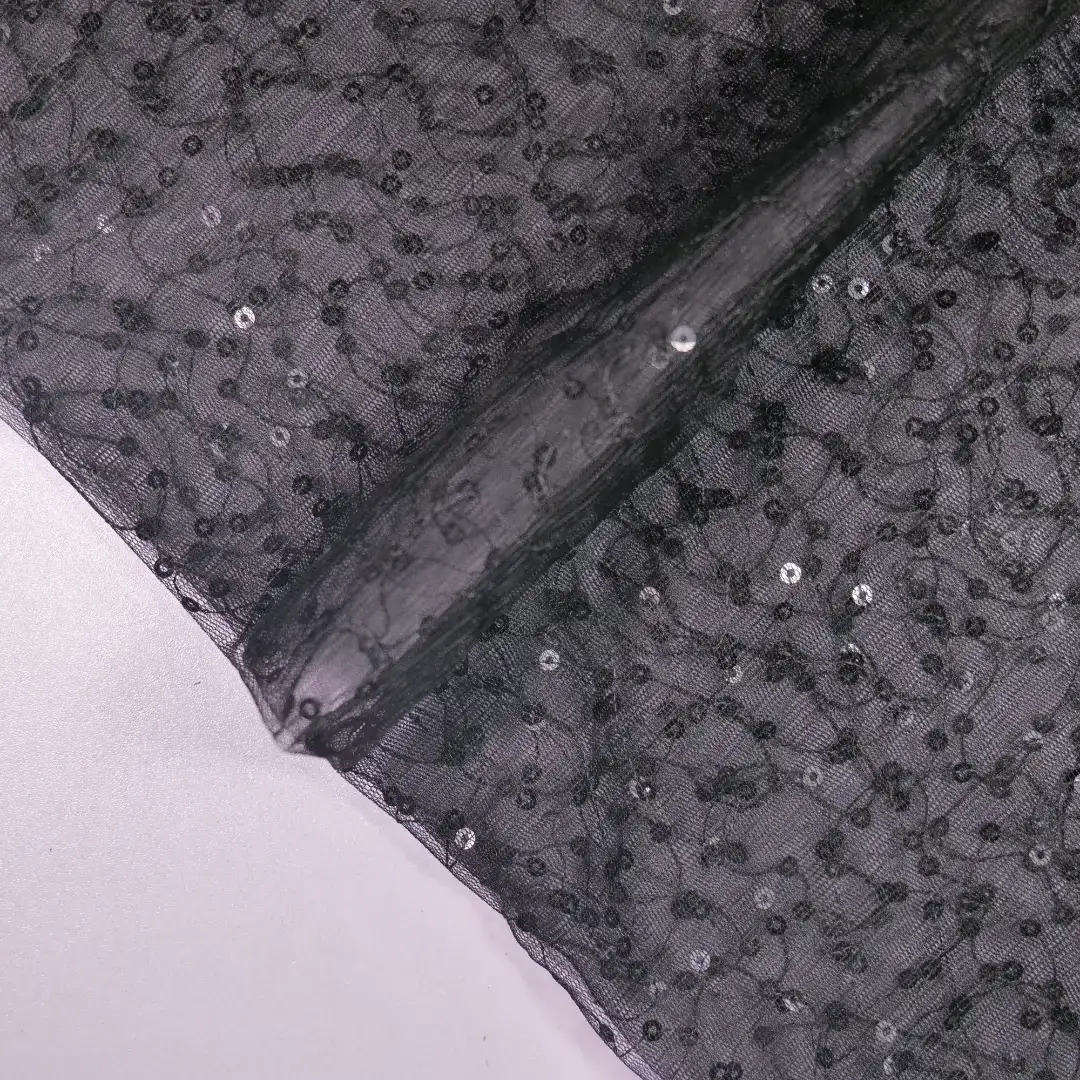 China Fabric for Skirt,Kids Ruffle-Sleeve Top,Gathered Strappy Mini Dress Mesh Knit Fabric Polyester black color buy from China wholesaler bulk order at wholesale price free worldwide shipping Alibaba