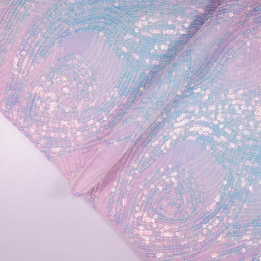 China Fabric for Crop Top,Skirt,Interlining Mesh Knit Fabric Polyester Purple color buy from China wholesaler bulk order at wholesale price free worldwide shipping Alibaba