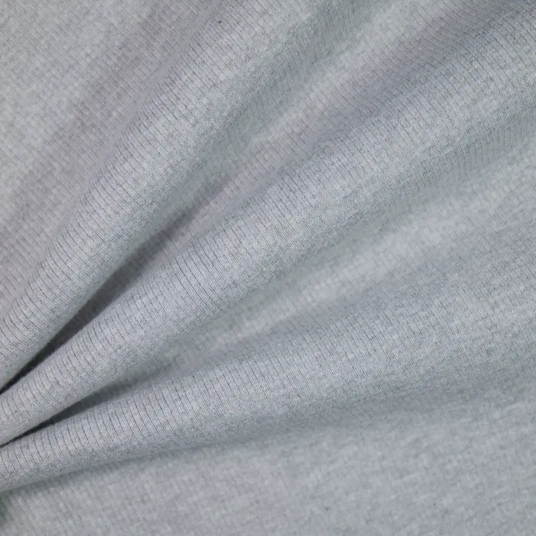 China Fabric for Jackets,Hoodie,Trench Coat,Hooded Short Jacket Rib Knit Fabric Cotton Spandex grey color buy from China wholesaler bulk order at wholesale price free worldwide shipping Alibaba