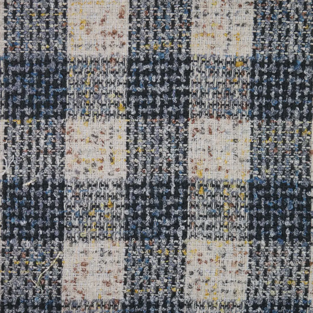 China Fabric for Jackets,Blazer,Skirt,Overcoat Chanel-Style Fabric Woolen Polyester black white color buy from China wholesaler bulk order at wholesale price free worldwide shipping Alibaba