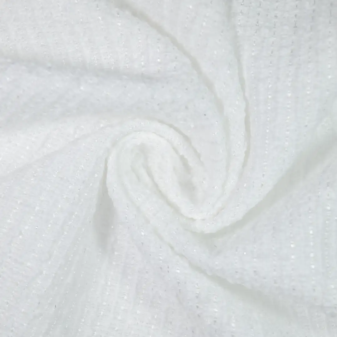 China Fabric for Jackets,Blazer,Trench Coat Chanel-Style Fabric Woolen Polyester white color buy from China wholesaler bulk order at wholesale price free worldwide shipping Alibaba