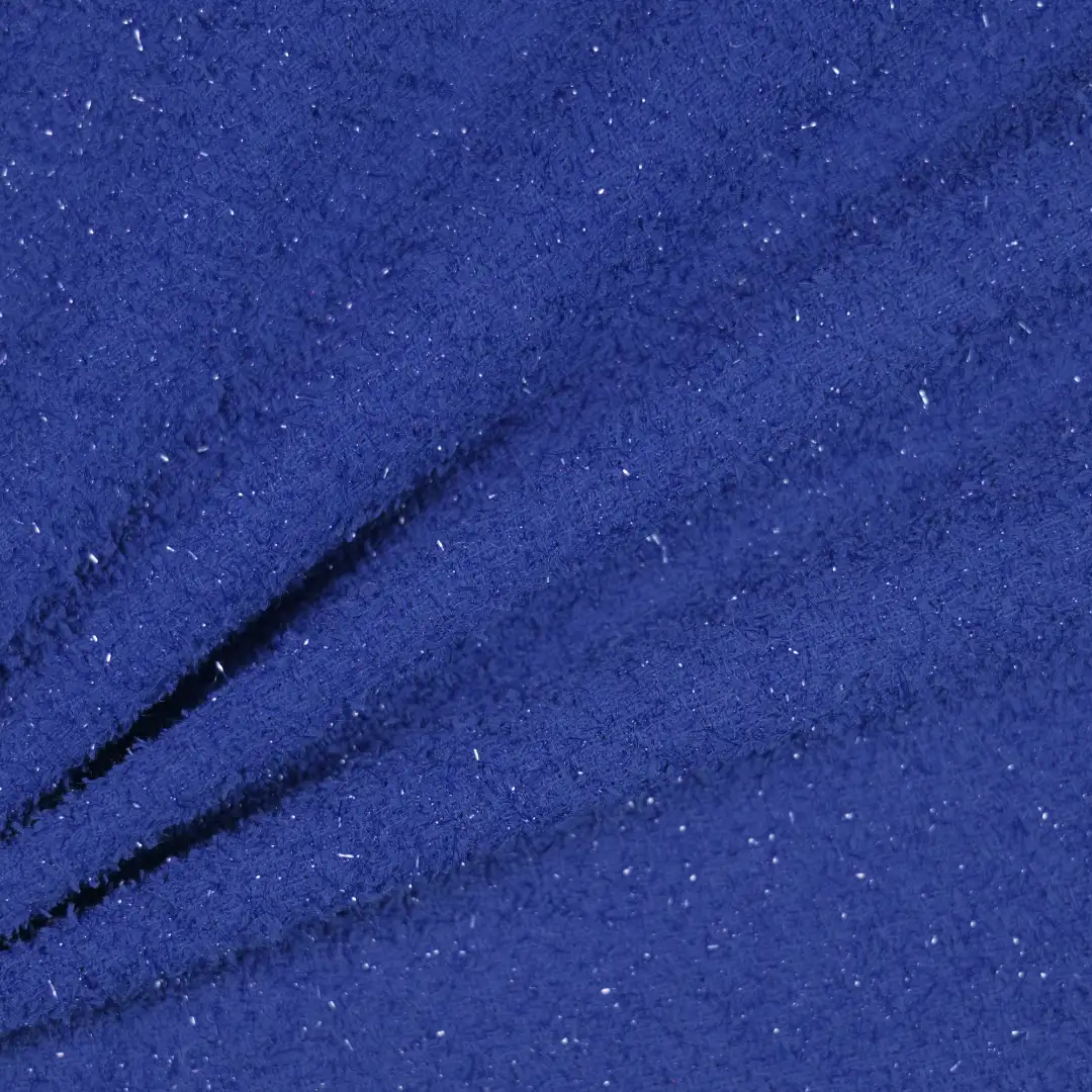 China Fabric for Jackets,Blazer,Trench Coat Chanel-Style Fabric Woolen Polyester blue color buy from China wholesaler bulk order at wholesale price free worldwide shipping Alibaba